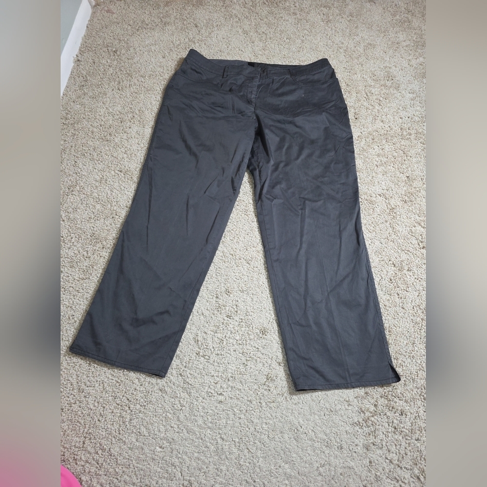 Womans SoCa St. John Awesome Gray Stretch Pants Zip Back Pockets Size 16 - Picture 2 of 6